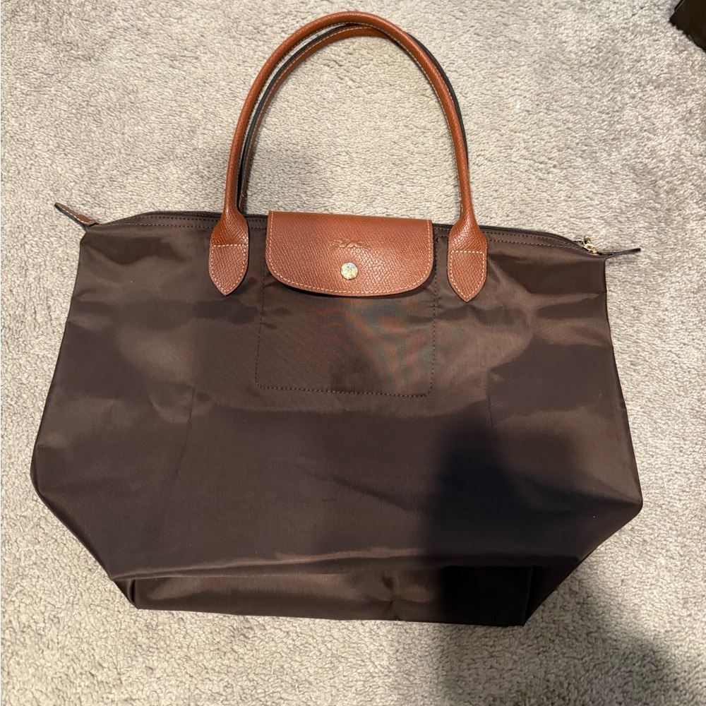 Longchamp Brown and Black Tote Bag